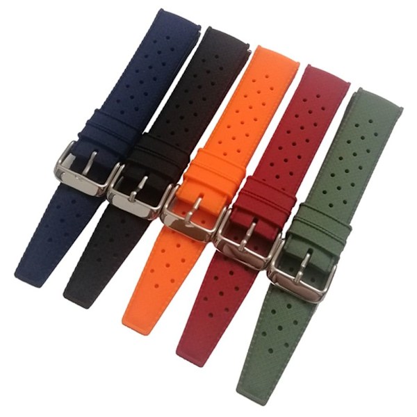 18mm 20mm 22mm Silikonarmband för Klocka BLÅT 18MM blå blue 18mm