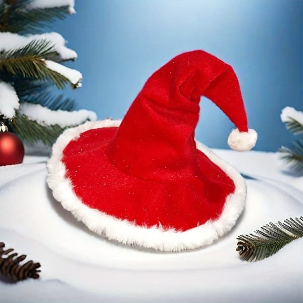 Julenisselue for voksne Unisex Festlig Hodeplagg til Julefest Red