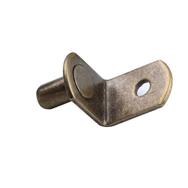 20-pakning L-formede hyllebraketter, 6 mm støttepinner for skap- og møbelmontering