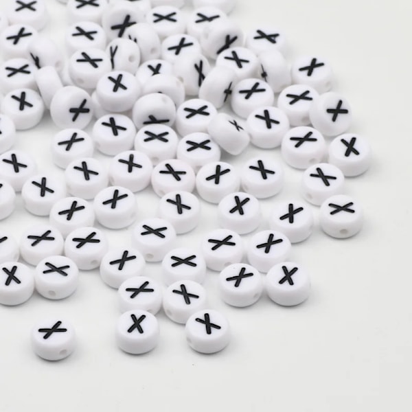 7x4mm akryyliset aakkoskirjainhelmet DIY-korujen valmistukseen 50/100/200kpl[GPA] X