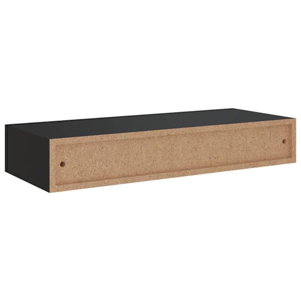 vidaXL Väggmonterad låda svart 60x23,5x10 cm MDF black 5000