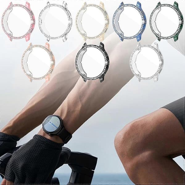 TPU Watch Case Imitation Diamond Protective Cover for Garmin Venu 3/3S Smartwatch Unisex Electroplating Silver silver 3S