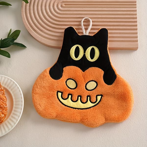 Halloween Pumpa Hängande Handdukar för Kök och Badrum Festlig Inredning Style1