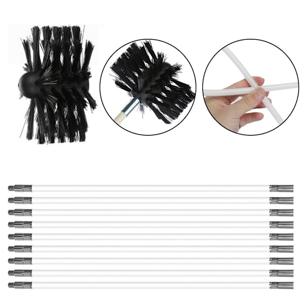Savupiippuharja Tarvikkeet Savupiippujen Puhdistus 1XHARJAPÄÄ 1xBrush Head