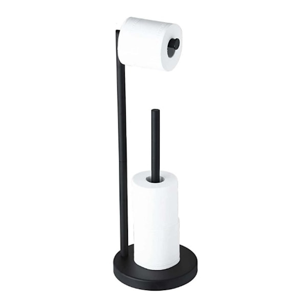 Sort, fritstående toiletpapirholder Fritstående toiletpapir