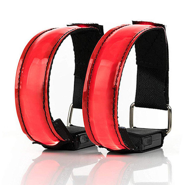 2 stk. USB-genopladelige belyste armbånd med oplyst håndled