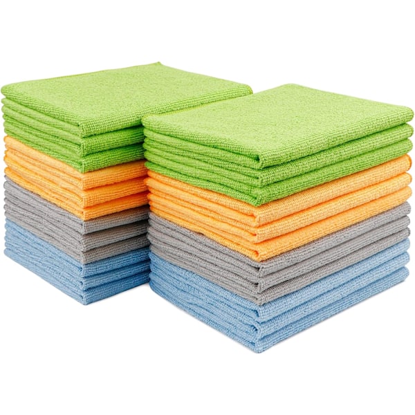 Superabsorberende mikrofiberrengøringsklude - bløde viskestykker, stribefrit