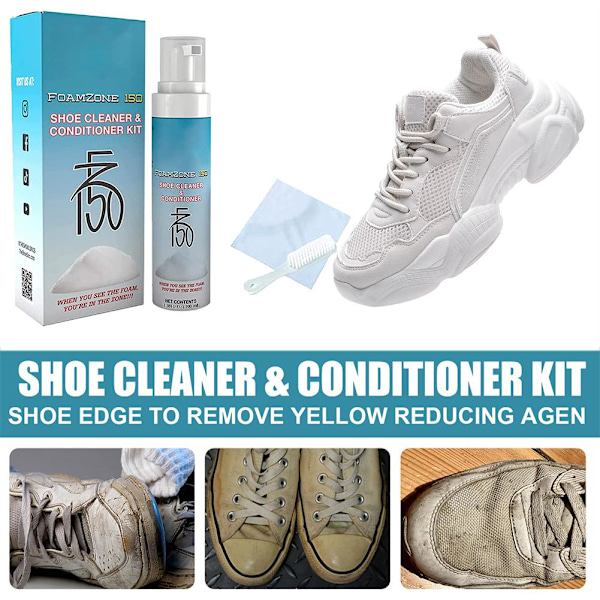 100 ml Skorengöring för Sneakers, Tennis, Läder, Vita Skor
