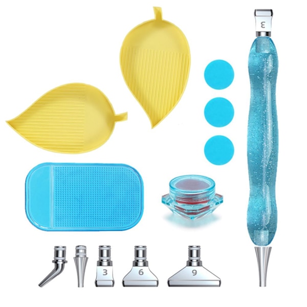 13 stk. diamantmalingspenn legering erstatning diamantmaling set 1