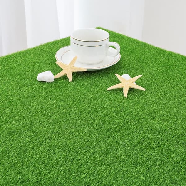 Kunstgræs til modelbygning 0,5x0,5m – Dekorationsgræs til tog, diorama, hobby & DIY