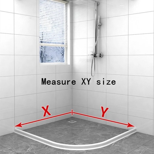Enkel installasjon - Silikon Dusjbarriere Vannstopper List Våt/Tørr Separasjonsblokk Svart svart black black 100CM