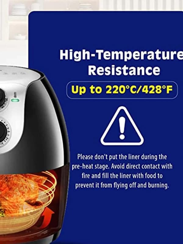 100-pak 16 cm Airfryer bagepapirforinger, engangs