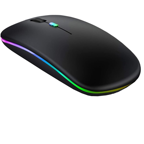 Ladattava Bluetooth-hiiri, (BT 5.1 + 2.4G langaton) Ohut/Hiljainen (800-1200-1600) black