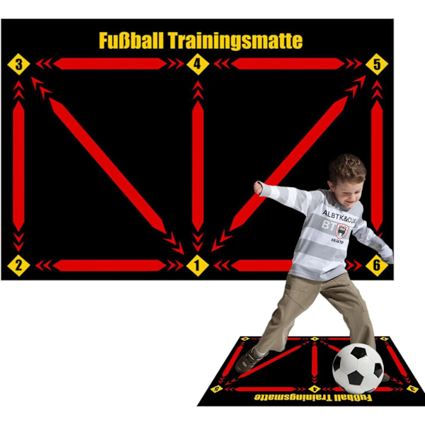 Fodboldtræningsmåtte, 90 x 60 cm Fodboldmåtte Boldkontrol, Skridsikker Fodboldtræningsmåtte 5