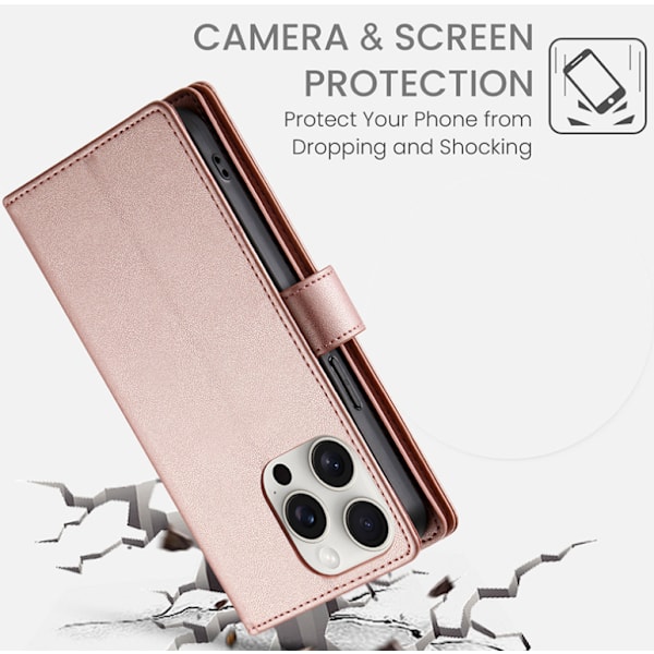 Mobiililompakko iPhone 16 -sarjalle, kannettava lompakko, johon mahtuu sekä matkapuhelin että kortit, ei vaikuta kortin magnetismiin, punainen red iPhone 16