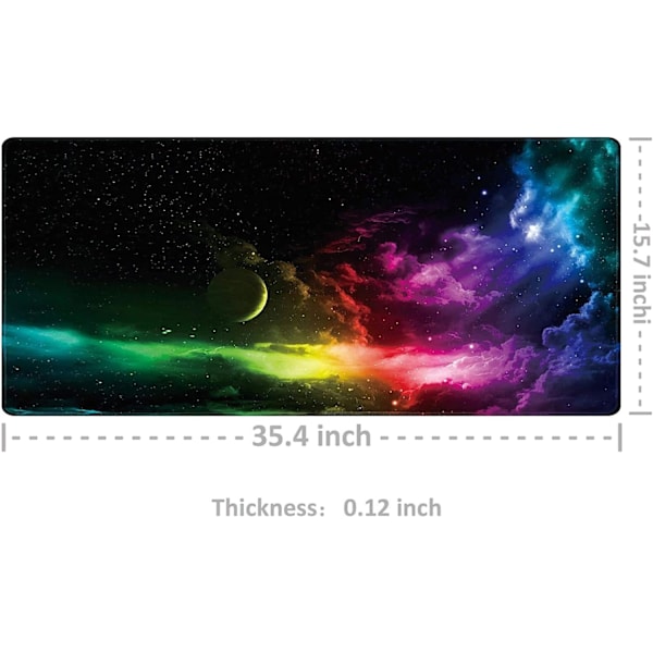 Gaming mussemåtte, XXL Stor mussemåtte 900x400mm, Computer tastatur - Perfet