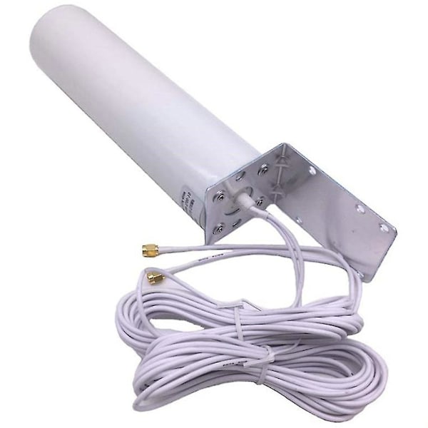 3G 4G LTE Extern Antenn Utomhus med 5m Dubbel Slider CRC9/TS9/SMA Kontakt för 3G 4G Router Modem white