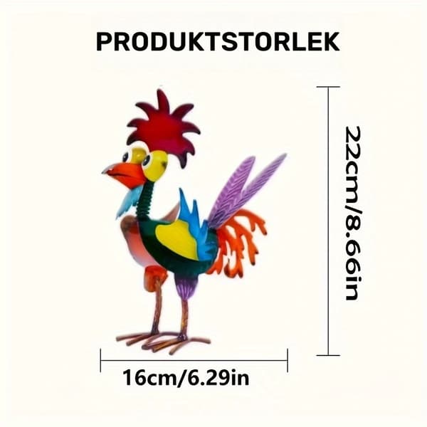 Farverig metalskulptur af dyr til have- og boligindretning 1pc