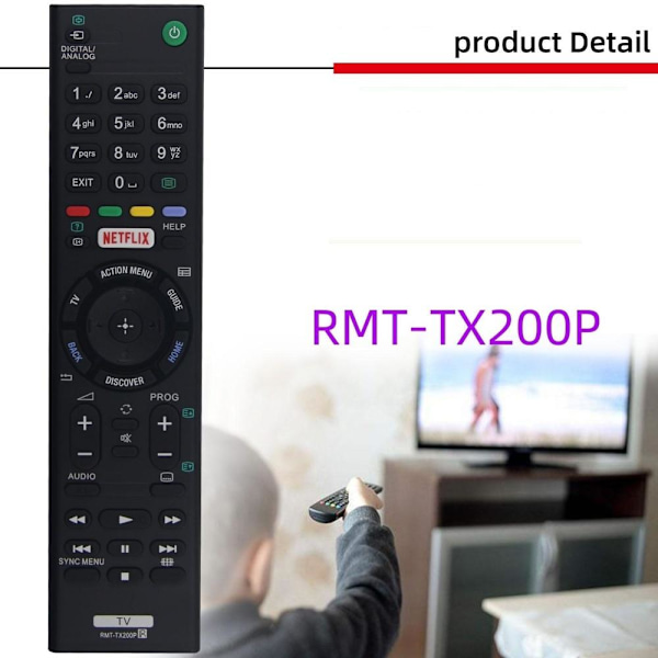 Kaukosäätimen korvaava kaukosäädin Sony RMT-TX200P TX200E TX200 -malleille rmt-tx200u