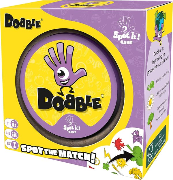Dobble | Kortspill | Alder 6+ | 2-8 Spillere | 15 Minutters Spilletid