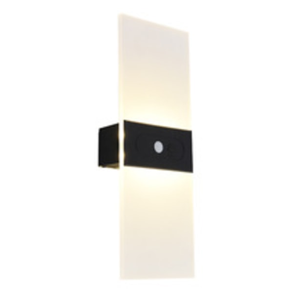 Batteridriven inomhusvägglampa med strömbrytare, batteridriven vägglampa LED-lampa USB