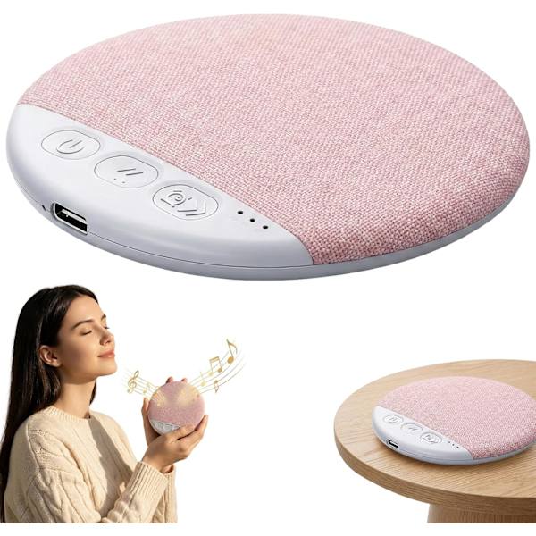 Bluetooth-kuddehögtalare med vit brus-timer och stereobas (rosa)[GPA] pink