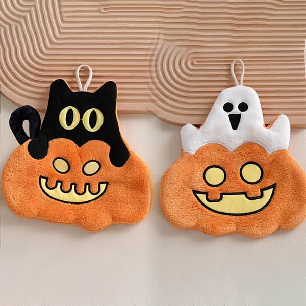 Halloween Pumpa Hängande Handdukar för Kök och Badrum Festlig Inredning Style 2