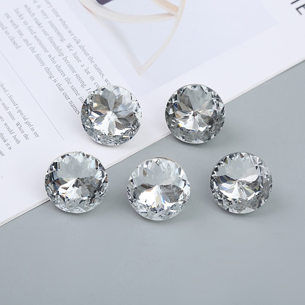 10 st 20 mm Kristall Rhinestone Knappar Passar för Soffa Möbel Ba