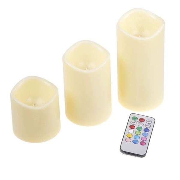 LED blockljus 3-pack, RGB med fjärrkontroll - Xin
