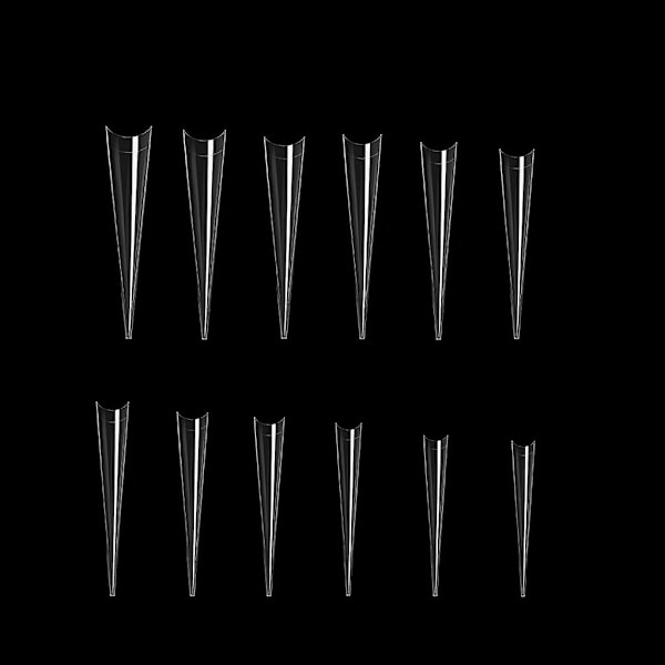 Lange Stiletto Negletips Akryl Negle Kunstige Halve Falske Flake Negletips