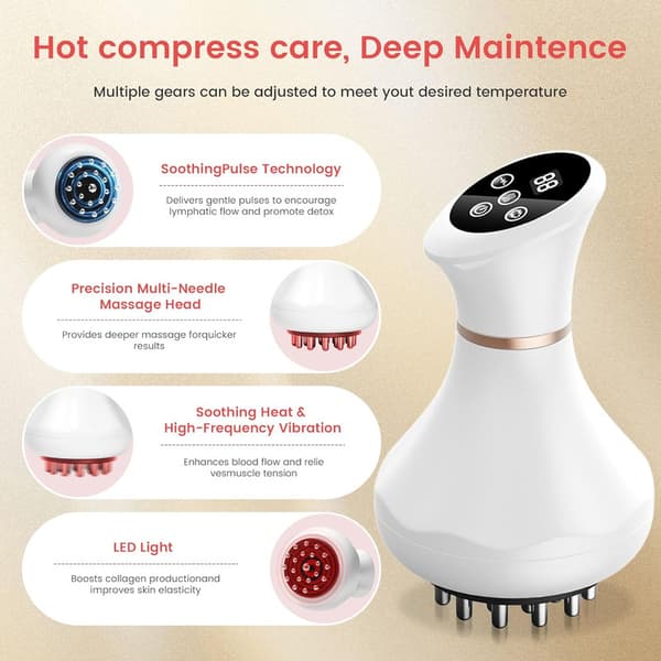 Lymfdrainage Massager - Deep Massage for Body & Cellulite White[GPA] white