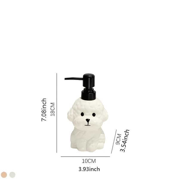 Genopfyldelig keramisk sæbedispenser til hunde til badeværelsesvask, lækagefri lotionpumpe Black Pump Head