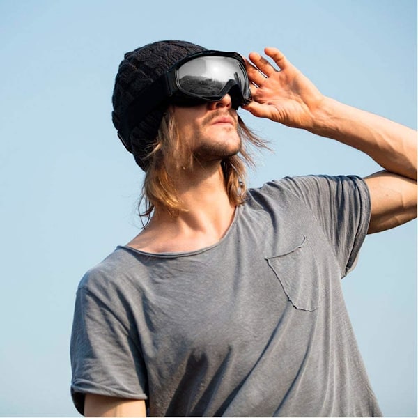 OTG Skidmask - Anti-Immande Skidglasögon Antidamm Vindtät UV400 Skydd Snowboardglasögon för Män & Kvinnor Pojkar & Flickor
