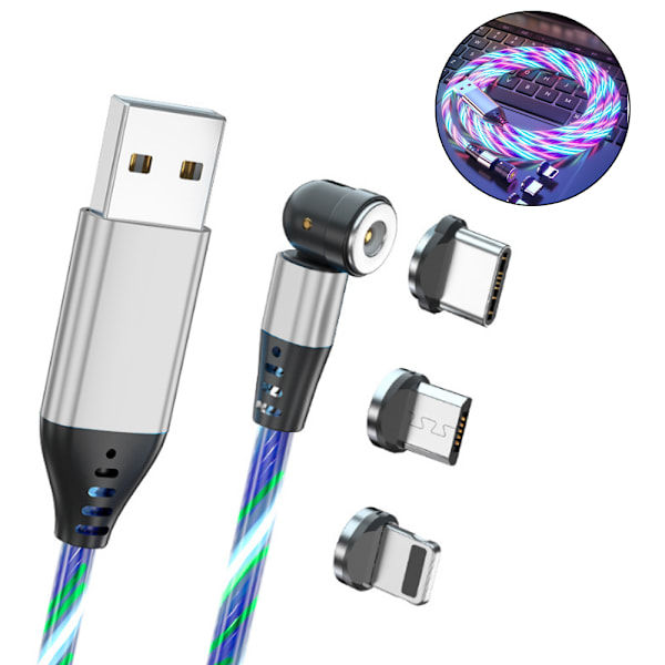 LED Flytende Magnetisk Lader Rød Rosa Kabel Lysende Candy
