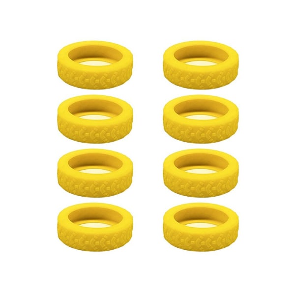 8 stk. Bagagehjulbeskyttelse Kuffert Hjulbeskyttelse GUL Yellow