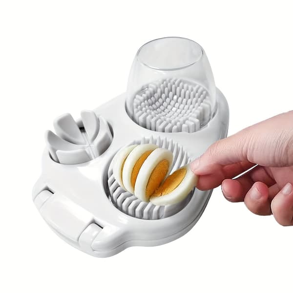 3-i-1 Eggeskjærer, Kutter og Verktøy for Hardkokt Egg 7.62cm 1 Egg Divider