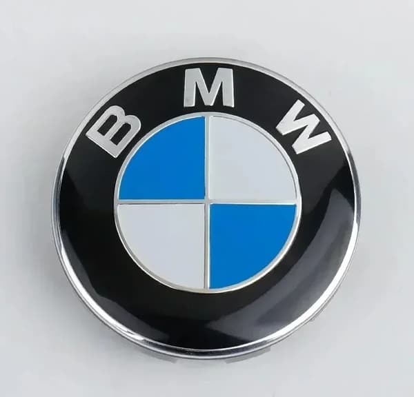 4-pak BMW Centerkapsler / Hjulkapsler Emblemer 56mm Blå/Vit