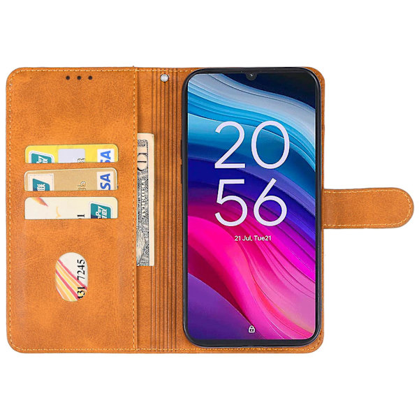 Til TCL 505 Læder Telefoncover (YJD) Brown