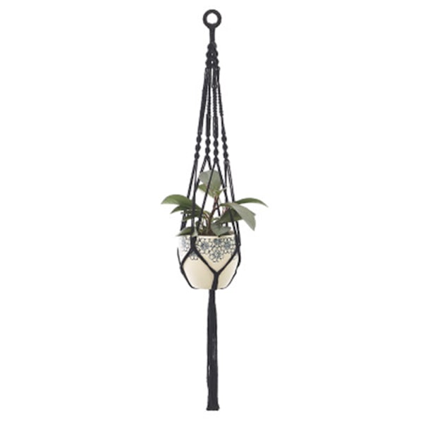 2 st Macrame Växt Hängare Hängande Planter Korg, Stil 4