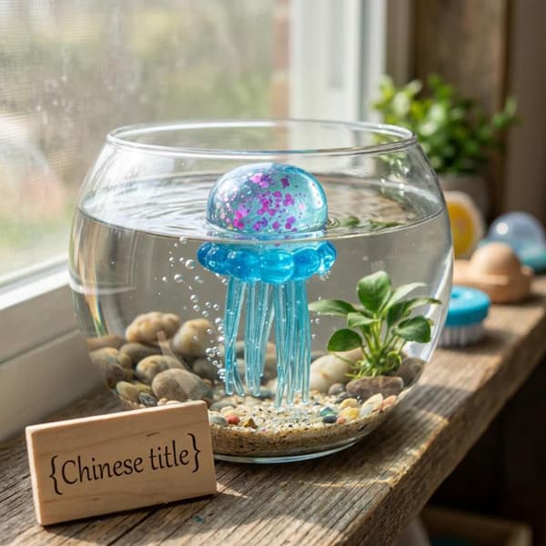 NeeDoh Jellyfish Jelly Squish Stress Fidget Sensorisk Klemmeleke for Barn Voksne Blå Blue
