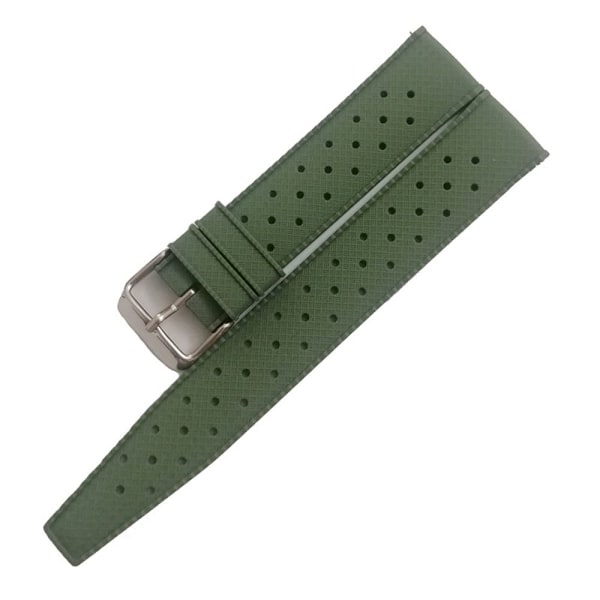 18mm 20mm 22mm Silikonarmband för Klocka GRÖN grön green 20mm