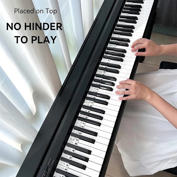 Pianoguide til begyndere, aftagelige pianomærker til læring, 88 tangenter
