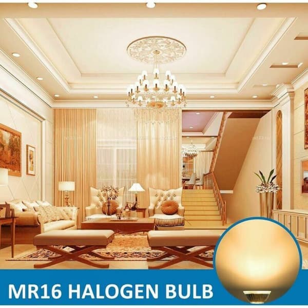 GU5.3 35W 12V Halogenlampe, MR16 Halogen Spotlampe, 6-pakning