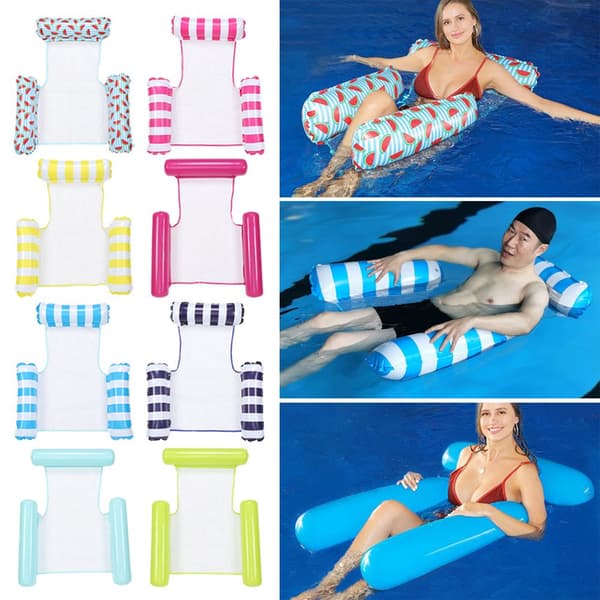 Oppustelig Flydende Række Flyde Pool Senge Badestol Fruits blue