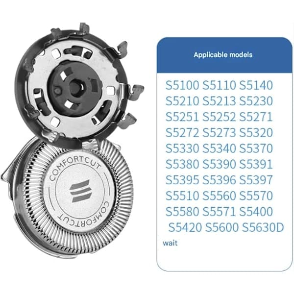 Philips Series 5000 Elektrisk barbermaskine erstatningsblade, 6-pak, barberhoveder til mænd