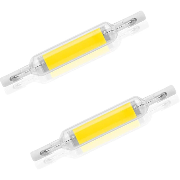 2-pack 10W 78mm R7s LED-lampor Dimbar Kallvit 6000-6500k 100W Halogen J78...
