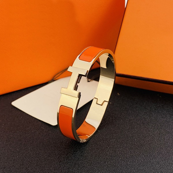 18K Alfabet Lås Armbånd til Mænd og Kvinder, Rustfrit Stål Par Armbånd, Rosaguld[GPA] Rose Gold and Orange