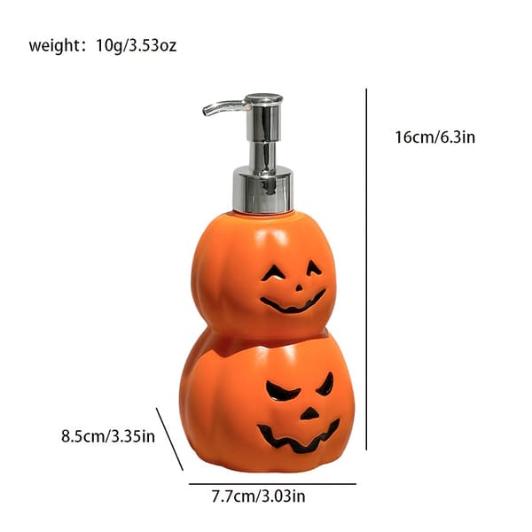 Halloween Pumpa Tvålpump, Söt Jack-O'-Lantern Handtvålpump för Badrum och Kök JackO Soap Disp