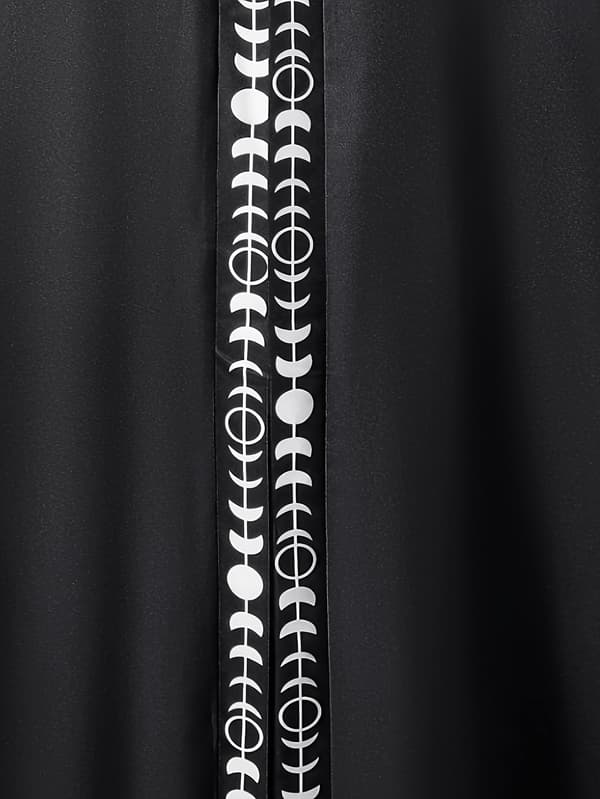 Hættekape til voksne Middelalder Renæssance Cosplay Kostume til Halloween og Rollespil XL Black