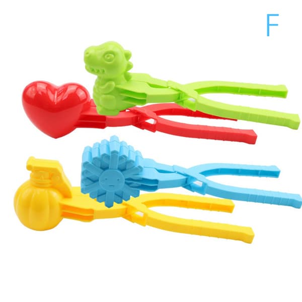 4 st Cartoon Snöboll Maker Plast Clip Sand Snöboll orm F